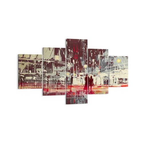 Quadro tela 125x70cm città - 125x70cm,