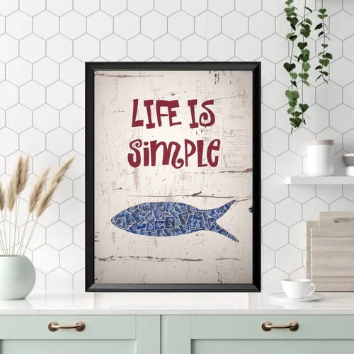 Stampa moderna pesce - moderna,