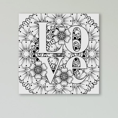 Quadro con scritta - quadro, love