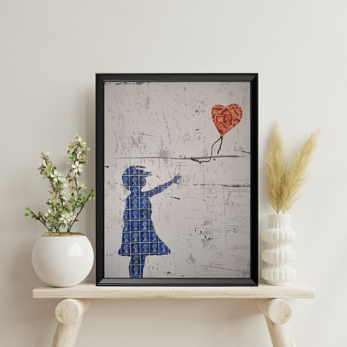 Quadro moderno banksy - banksy, balloon