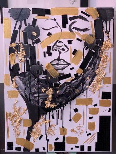 Quadro donna arte moderna oro - arte,