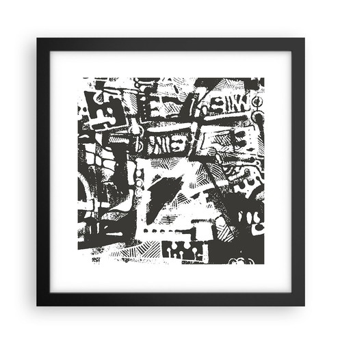 Poster 30x30cm bianco e - poster, in