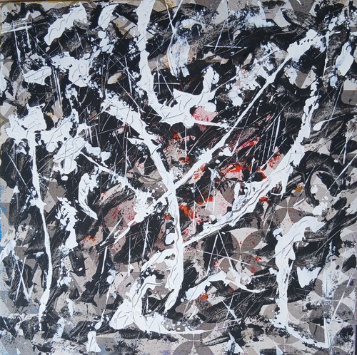Quadro astratto moderno bianco