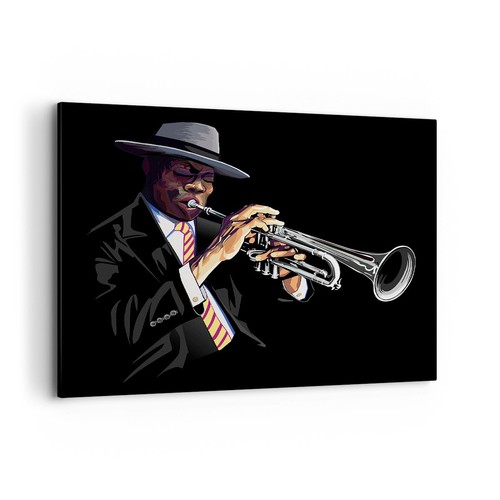 Quadro tela 100x70cm - su, jazz