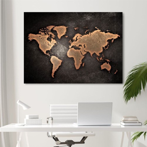 Mappamondo vintage nero - mappamondo,